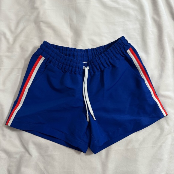 The Academy Brand Blue and Red Athletic Shorts - Picture 1 of 5